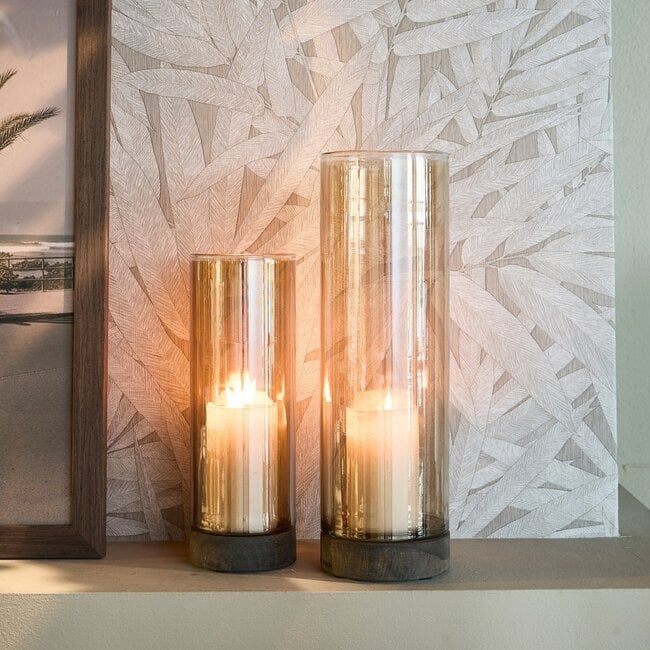 Riviera Maison Windlicht Selaire hout M
