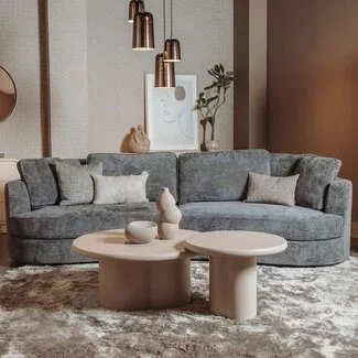 Tower Living Melzo Salontafel rond beige 90 cm
