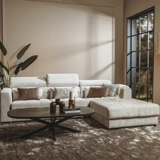 Tower Living Bank Brighton - 3 zits + Chaise Longue Rechts - Ivory 15