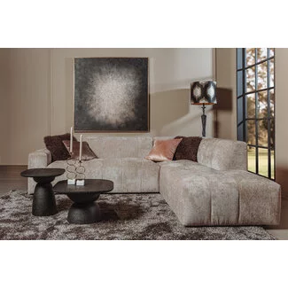 Tower Living Austin 2.5 zits + Ottoman Rechts - Haga 30 beige