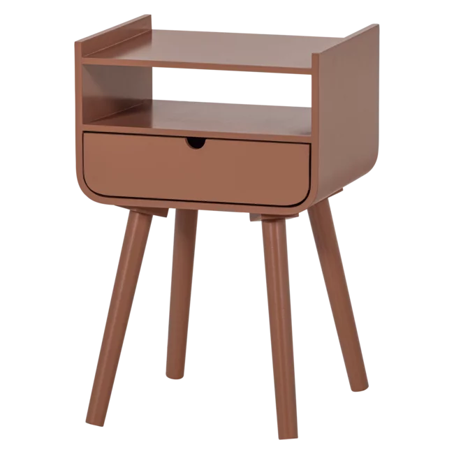 Woood Nils Nachtkastje/Bijzettafel Hout Oudroze [fsc]