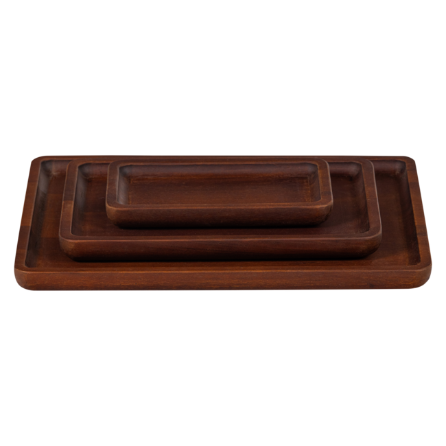 Woood Trayla Dienblad Mangohout Bruin - Set Van 3