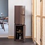 Woood Sera Ronde Kast 135xo45 Cm Hout Hoogglans Donkerbruin [fsc]