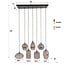 WoonStijl Hanglamp Altura 4+3-lichts Sienna bruin-frosted
