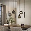 WoonStijl Hanglamp 4+3L Sfera tricolore Sienna bruin frosted
