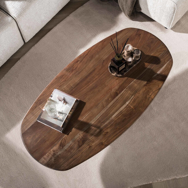 WoonStijl Salontafel Central 135 cm Acacia Bruin