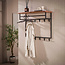 WoonStijl Kapstok Edge Curve hoog 12 haken acacia bruin
