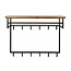 WoonStijl Kapstok Edge Curve hoog 12 haken acacia bruin