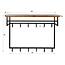 WoonStijl Kapstok Edge Curve hoog 12 haken acacia bruin