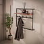 WoonStijl Kapstok Air Solid hoog 2x6 haken acacia bruin