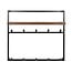 WoonStijl Kapstok Air Solid hoog 2x6 haken acacia bruin