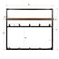 WoonStijl Kapstok Air Solid hoog 2x6 haken acacia bruin