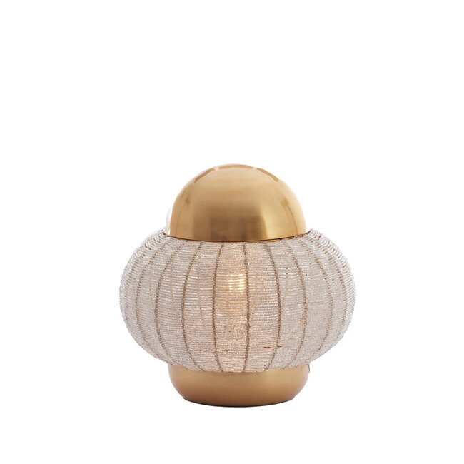 Light en Living Tafellamp Cetara Kralen Zilver Ø25x26 cm