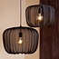Light en Living Light & Living Hanglamp PLUMERIA zwart - Ø50x37,5 cm
