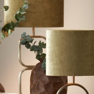 Light en Living Lampenkap ovaal recht smal GEMSTONE olive