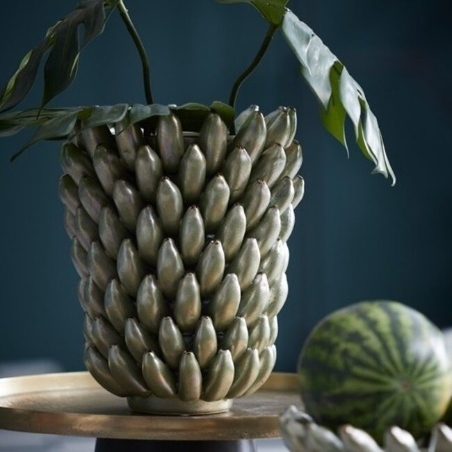 Light en Living Vaas Ø25,5x34 cm ZITA keramiek groen  parelmoer