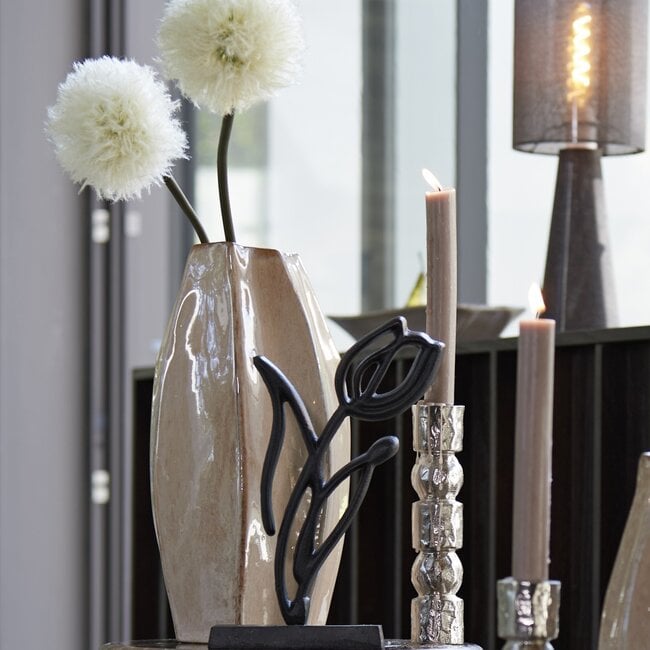 Light en Living Vaas deco 25,5x21,5x42,5 cm CHIADO  glans beige