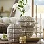 Light en Living Vaas deco 25x12,5x28 cm MANTU keramiek mat donkerbruin+creme