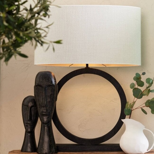 Light en Living Lampvoet 41x13x55 cm TINAR hout mat  zwart