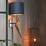 Light en Living Kap cilinder VELOURS dusty blue - Diverse afmetingen