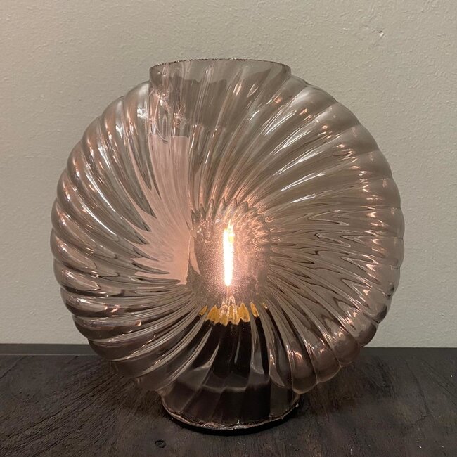 Light en Living Tafellamp LED MILADO  glas zand - 16,5 x 7 x 16,5 cm