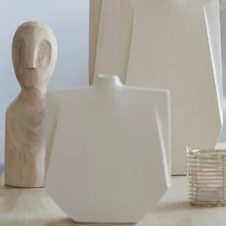 Light en Living Vaas deco 27,5x7x32,5 cm MAKAHA crème