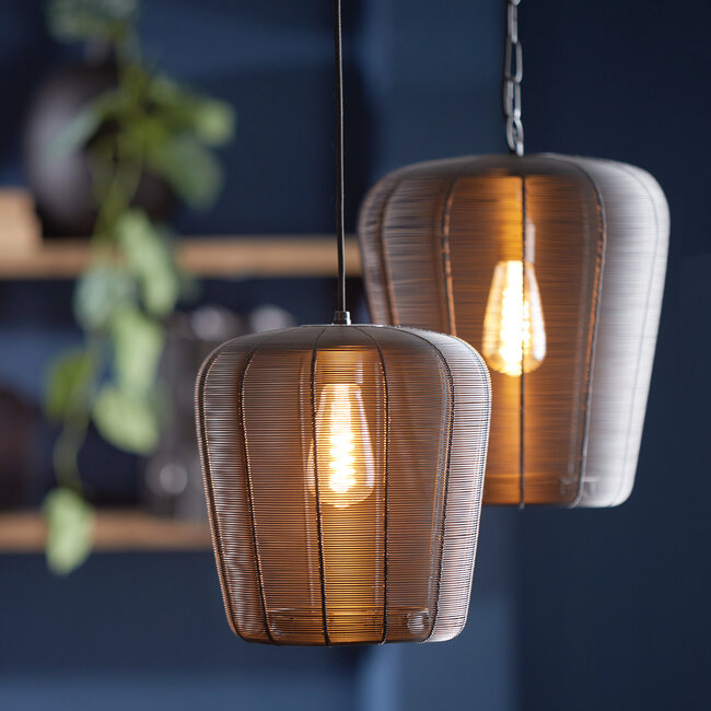 Light en Living Hanglamp Adeta zwart of goud - meerdere afmetingen