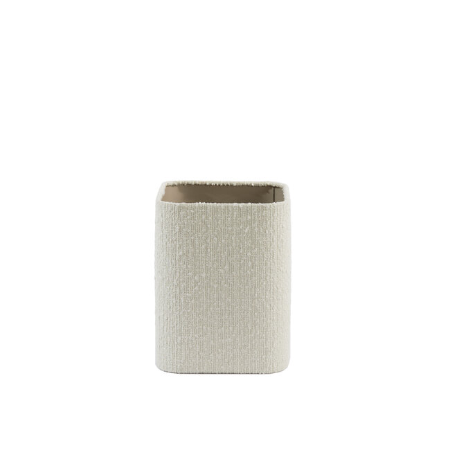 Light en Living Kap vierkant rond hoog 20-20-26 cm BOLERO wit