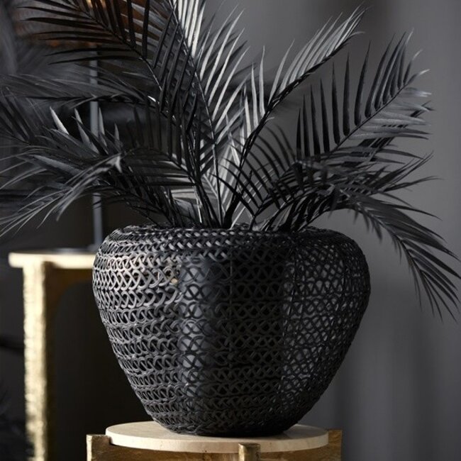 Light en Living Vaas deco Ø35x27 cm FINOU mat zwart