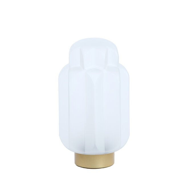 Light en Living Tafellamp LED Thisio melkglas L
