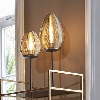 Light en Living Tafellamp Ø20×67 cm YAELLE antiek brons+mat zwart