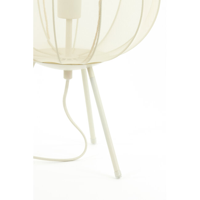 Light en Living Tafellamp PLUMERIA Zand Ø34x60 cm - Sfeervolle Verlichting