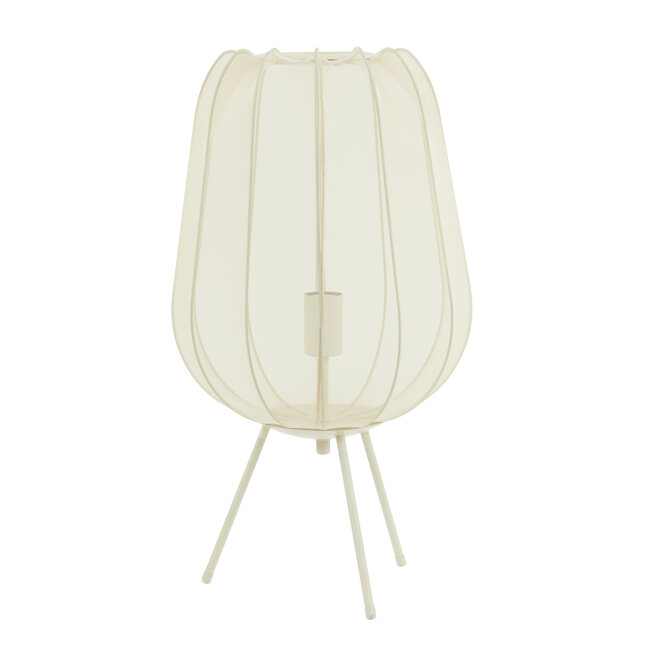 Light en Living Tafellamp PLUMERIA Zand Ø34x60 cm - Sfeervolle Verlichting