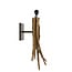 Light en Living Wandlamp Bluma | Bruin | H70 x B18 x D25 cm