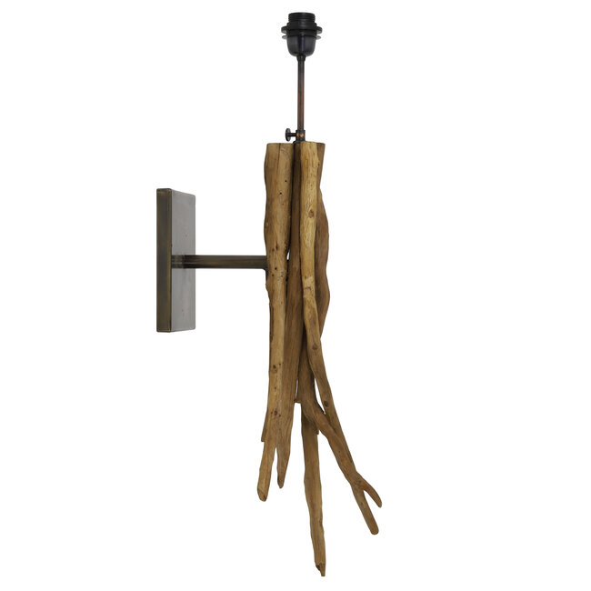 Light en Living Wandlamp Bluma | Bruin | H70 x B18 x D25 cm