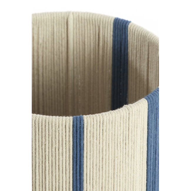 Light en Living Kap cilinder 20-20-30 cm MEDAN crème+blauw