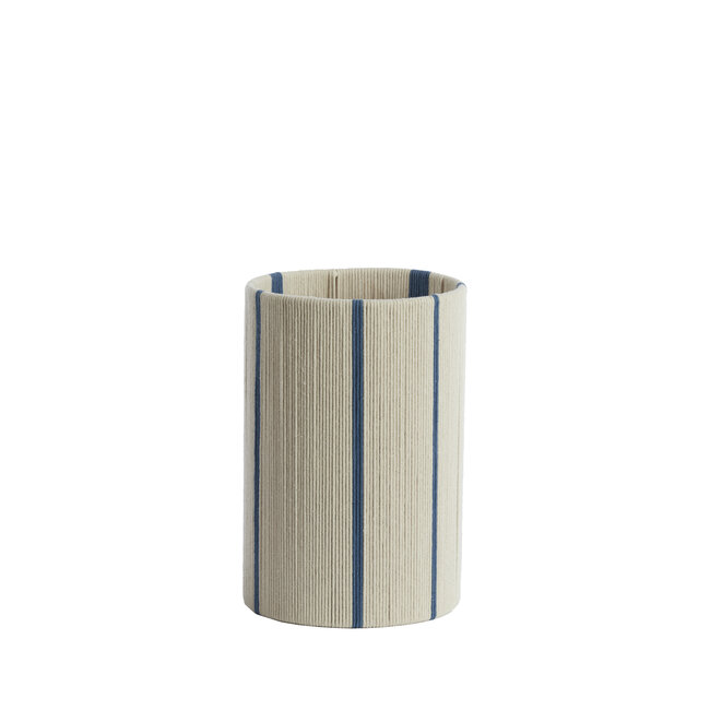 Light en Living Kap cilinder 20-20-30 cm MEDAN crème+blauw