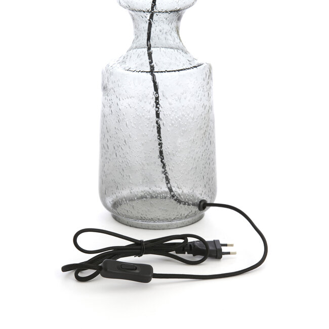 Light en Living Lampvoet Ø15x51 cm LABIN glas smoke+zwart