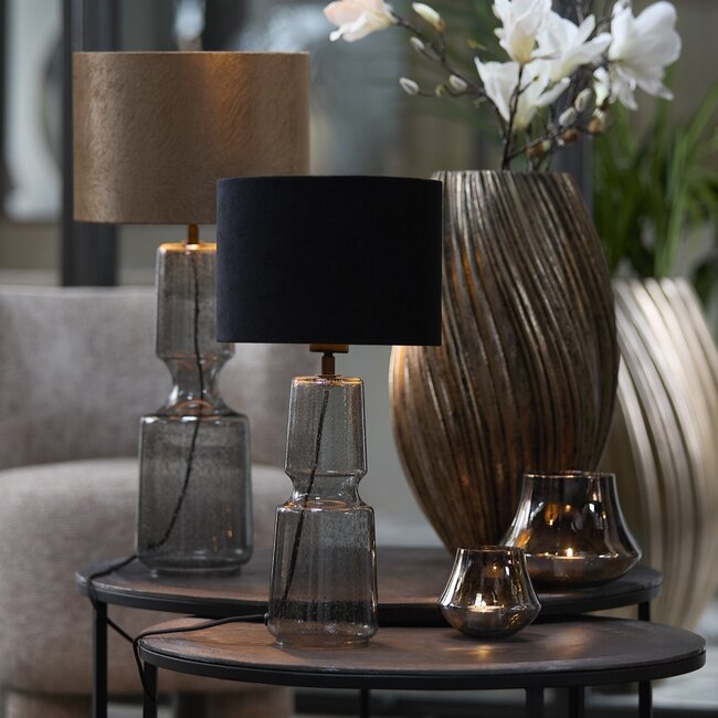 Light en Living Lampvoet Ø15x51 cm LABIN glas smoke+zwart