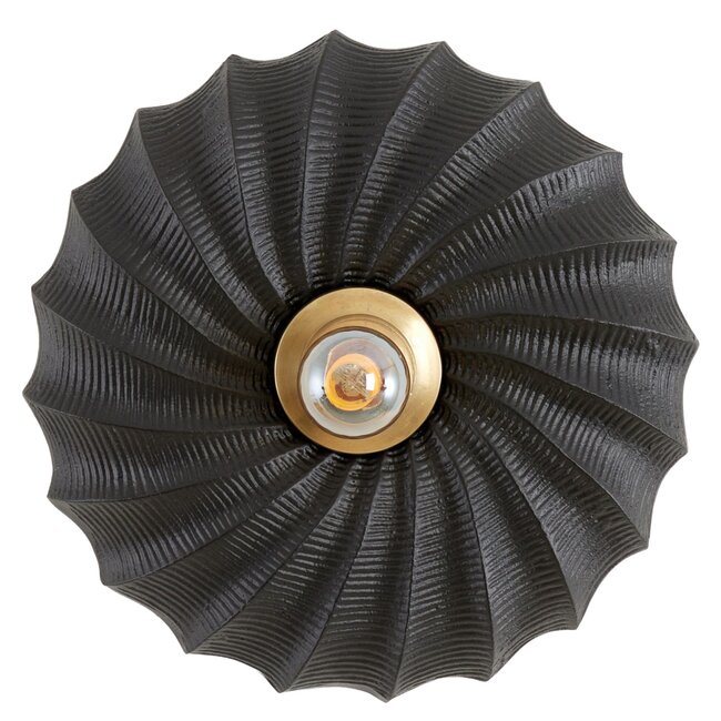 Light en Living Wandlamp Bapato zwart Ø27x9 cm