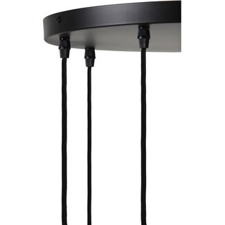 Light en Living Hanglamp Braidy Pendel Mat Zwart - 3L
