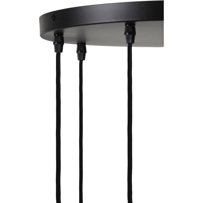 Light en Living Hanglamp Braidy Pendel Mat Zwart - 3L