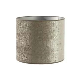 Light en Living Lampenkap Cilinder Chelsea Fluweel Zilver 35-35-30 cm