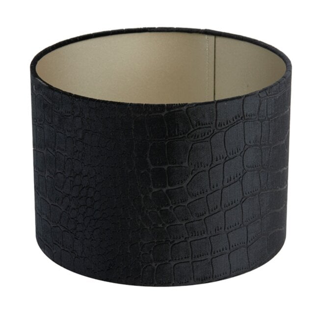 Light en Living Lampenkap cilinder PRAYA zwart 40-40-30 cm