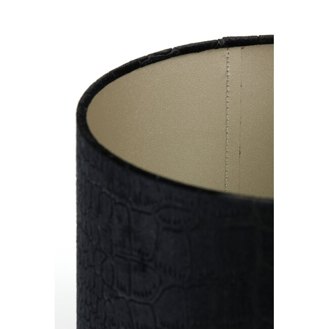 Light en Living Lampenkap cilinder PRAYA zwart 40-40-30 cm