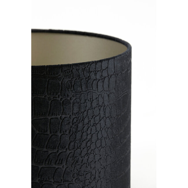 Light en Living Lampenkap cilinder PRAYA zwart 40-40-30 cm