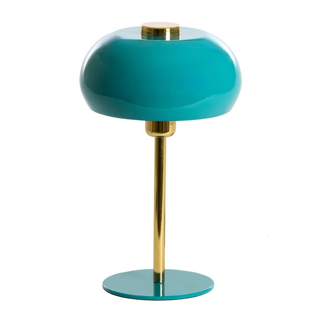 Light en Living Tafellamp Ø22x34 cm SURIN glans blauw+goud