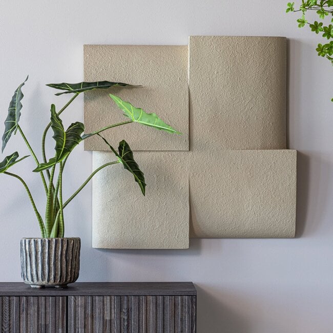 Woood Wanddeco Tide betonlook zand