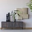 Woood Ornamenten Elon Sculptuur hout zwart - set van 2