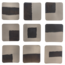 Woood Wanddeco Nami metaal nikkel - set van 9